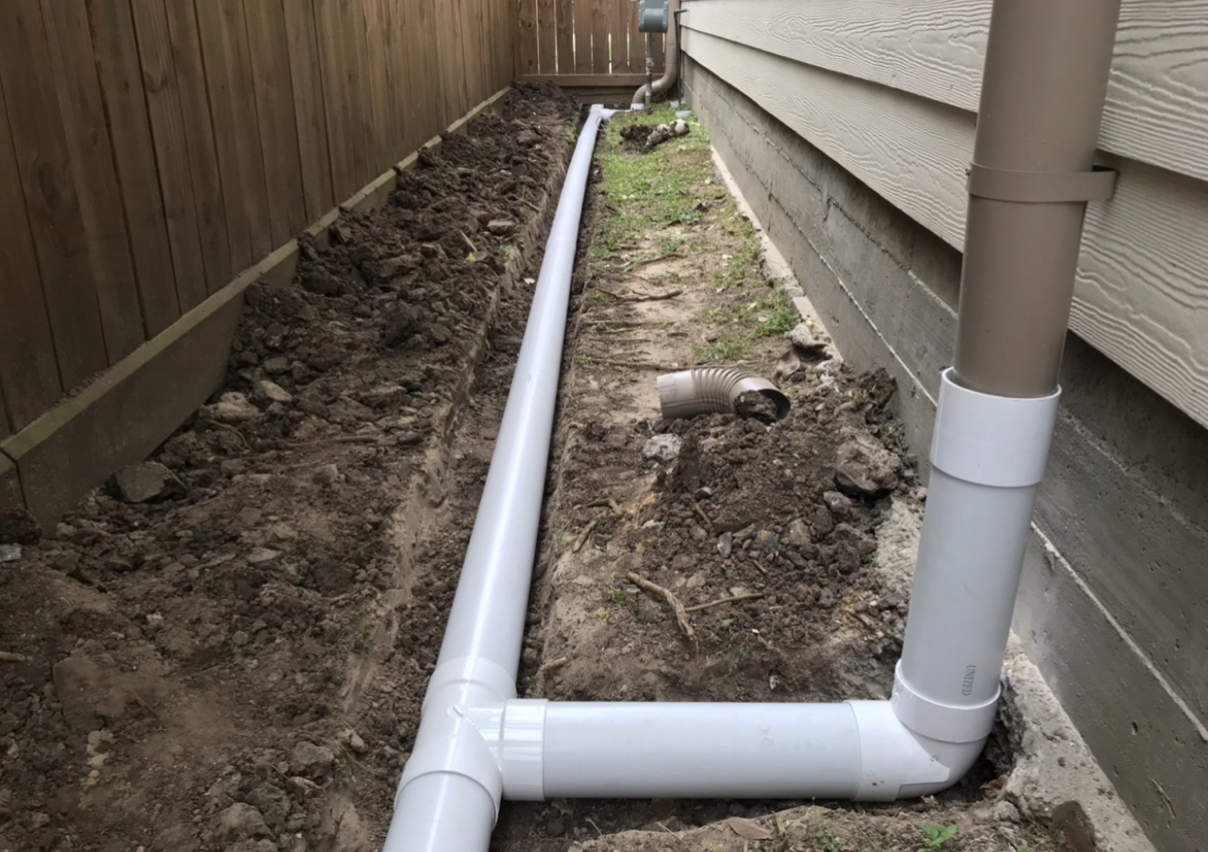 French drain by Danny's Landscaping