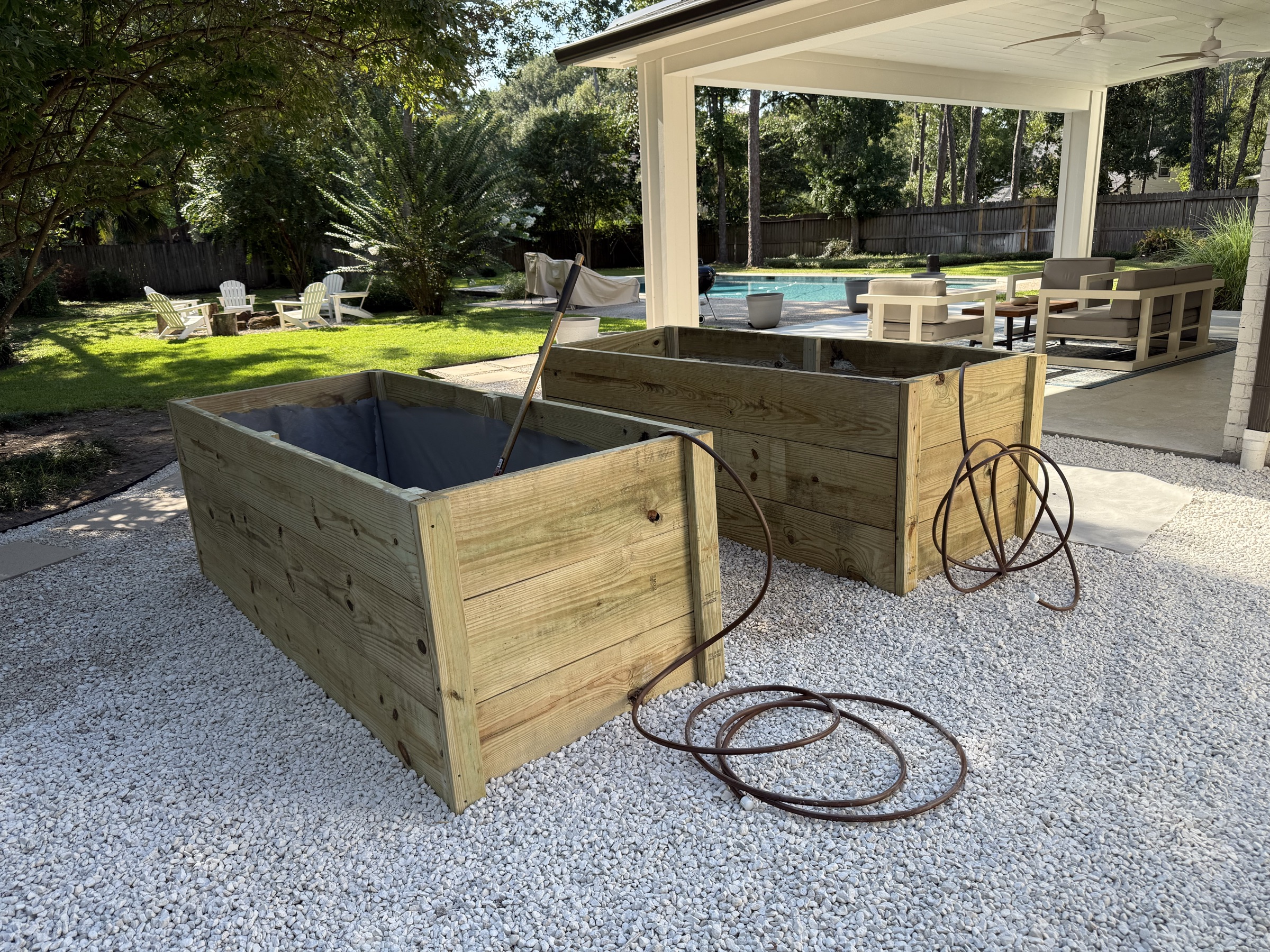 Garden decorations by Danny's Landscaping