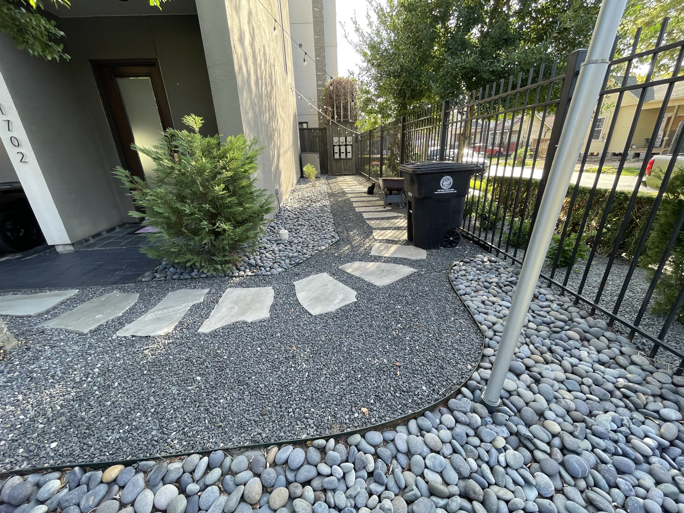 Walkway landscaping by Danny's Landscaping