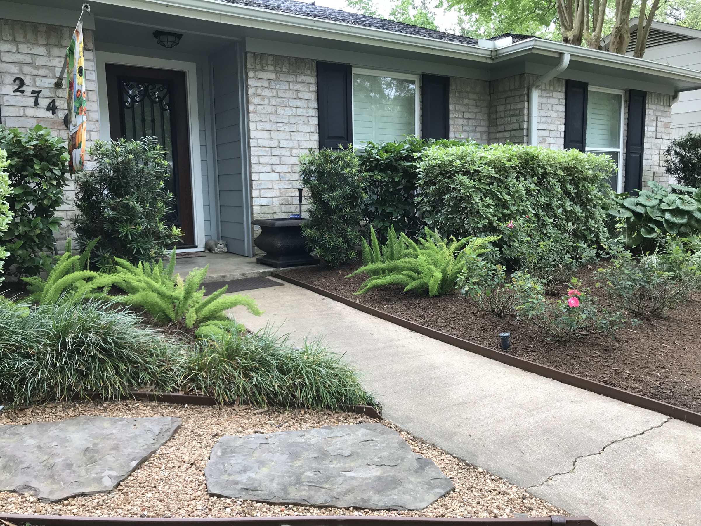 Walkway landscaping by Danny's Landscaping