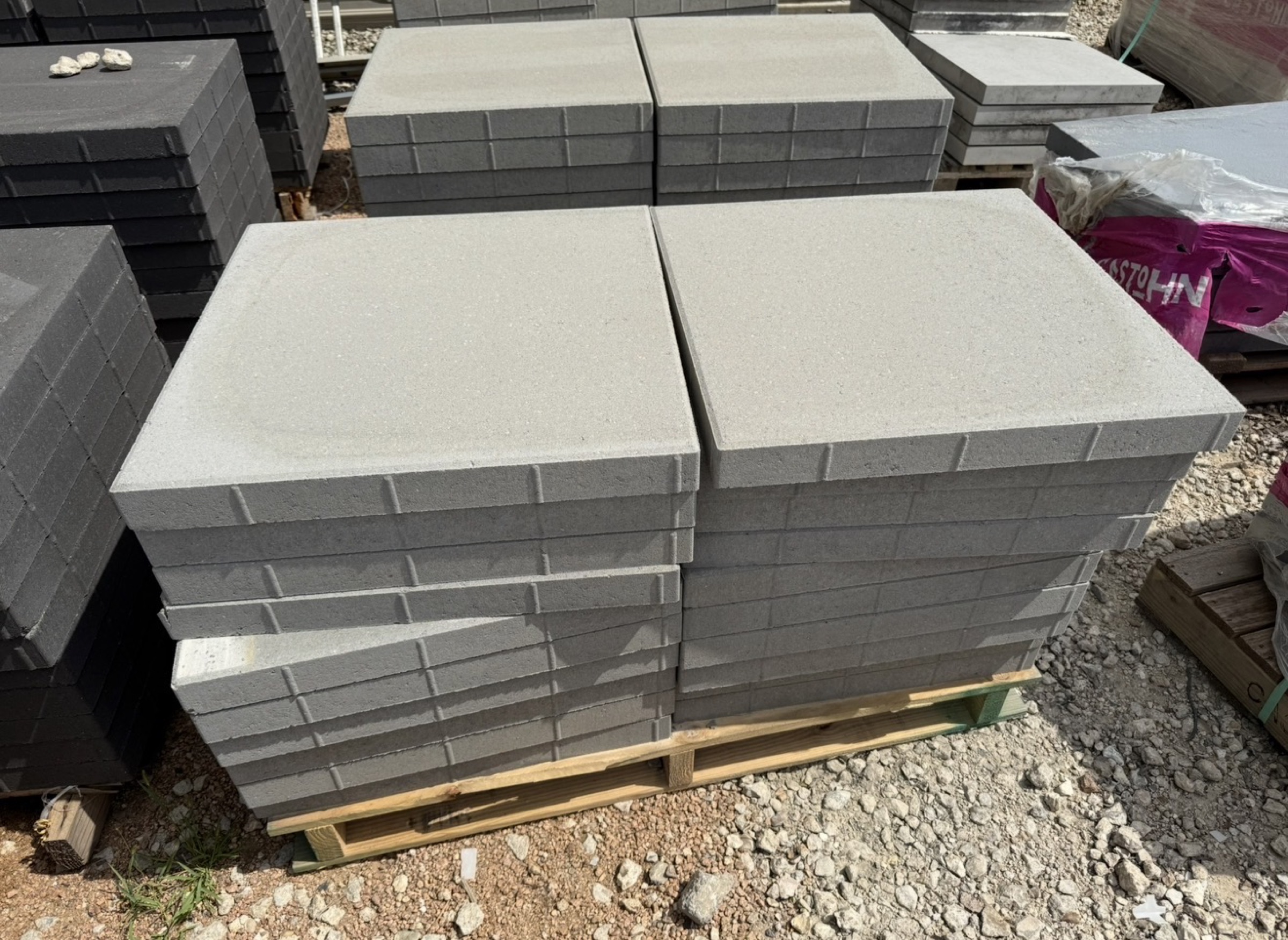 Stepping-stone pavers before install