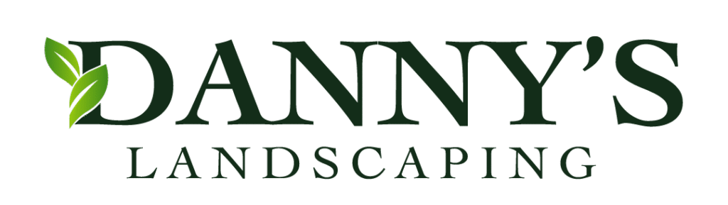 Danny's Landscaping logo featuring green leaves, representing quality landscaping services in Tomball.