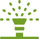 Irrigation system icon representing Danny's Landscaping services in Tomball, highlighting expertise in installation and repair for optimal outdoor solutions.